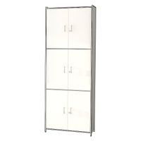 Chromeline Aktenschrank 6 | 220 x 80 x 38 cm | Anthrazit oder Weiß