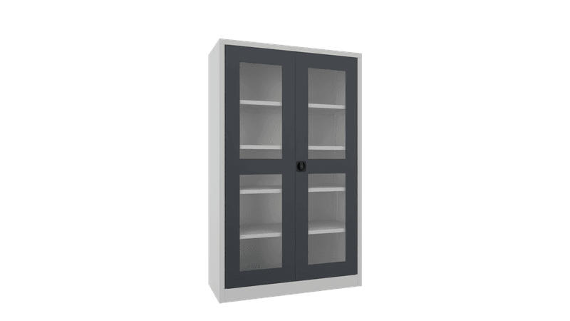 PAVOY Flügeltürschrank | mit Sichtfenstertüren | 195 x 120 x 60 | große Farbauswahl