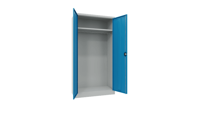 PAVOY Flügeltürschrank | Garderobenschrank mit Hutboden und Kleiderstange | 195 x 100 x 50 | große Farbauswahl