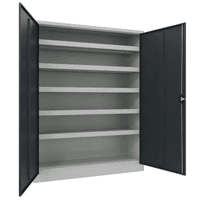 PAVOY Sportgeräteschrank | Ballschrank mit Flügeltüren | 195 x 150 x 50 cm mit Vollblech- oder Lochfeldtüren | große Farbauswahl