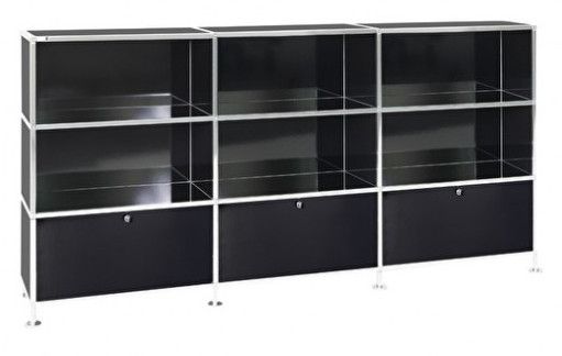 Büroregal | Aktenregal | Sideboard 3 / 3 mit 3 Klapptüren