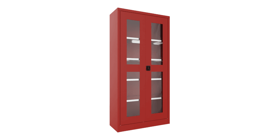 PAVOY Flügeltürschrank | mit Sichtfenstertüren | 195 x 100 x 40 | große Farbauswahl