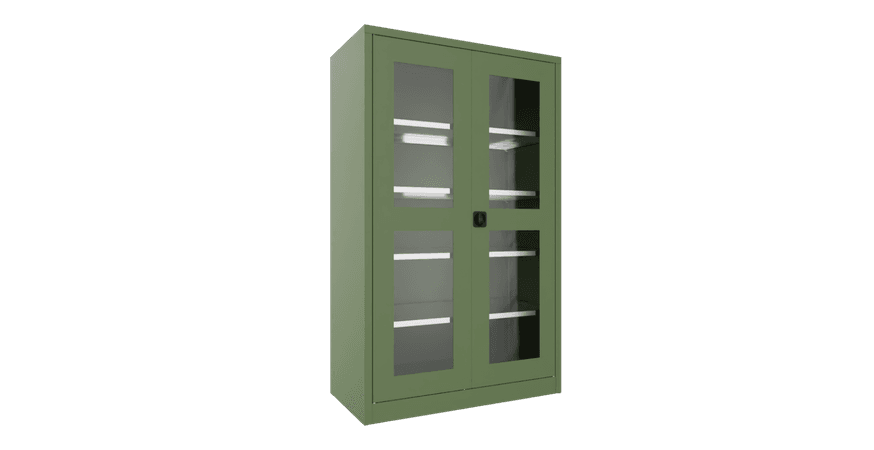 PAVOY Flügeltürschrank | mit Sichtfenstertüren | 195 x 120 x 60 | große Farbauswahl