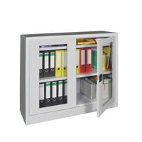 PAVOY Metallschrank mit Sichtfenstern | 100x120x60 | große Farbauswahl