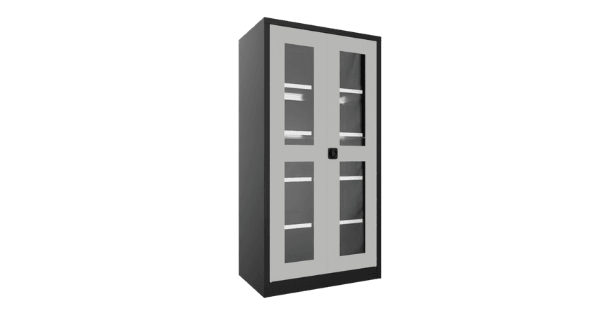 PAVOY Flügeltürschrank | mit Sichtfenstertüren | 195 x 100 x 60 | große Farbauswahl