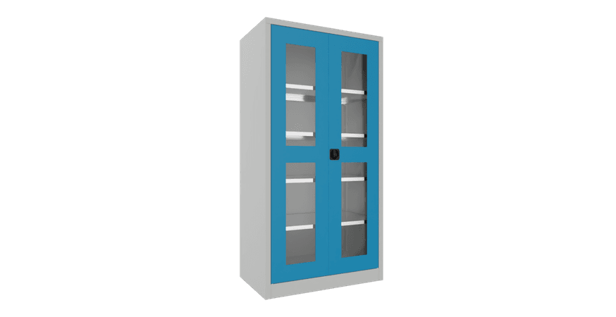 PAVOY Flügeltürschrank | mit Sichtfenstertüren | 195 x 100 x 60 | große Farbauswahl