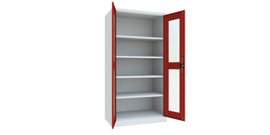 PAVOY Flügeltürschrank | mit Sichtfenstertüren | 195 x 100 x 60 | große Farbauswahl