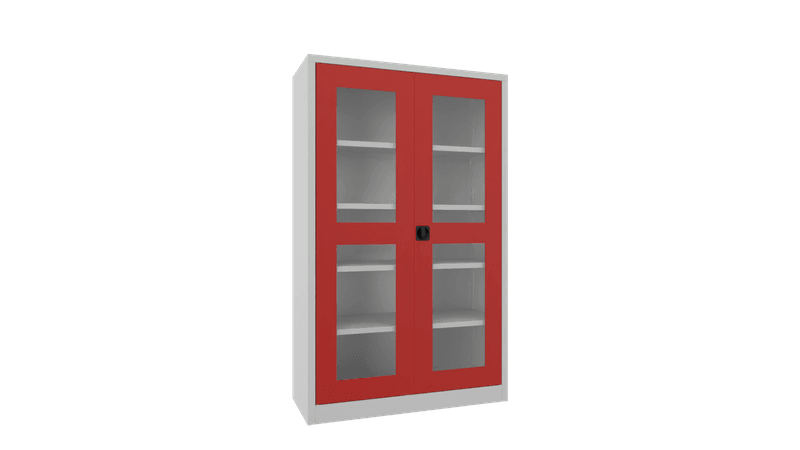 PAVOY Flügeltürschrank | mit Sichtfenstertüren | 195 x 120 x 50 | große Farbauswahl