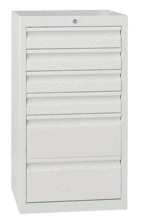 PAVOY Werkzeug-Schubladenschrank mit 6 Schüben - je 10 cm und 20 cm Blendenhöhe | 90 x 50 x 50 | große Farbauswahl