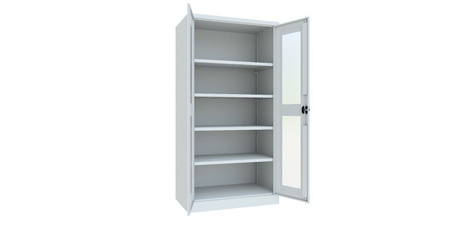 PAVOY Flügeltürschrank | mit Sichtfenstertüren | 195 x 100 x 60 | große Farbauswahl