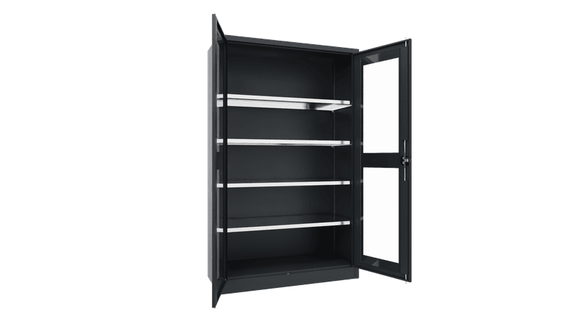 PAVOY Flügeltürschrank | mit Sichtfenstertüren | 195 x 120 x 50 | große Farbauswahl