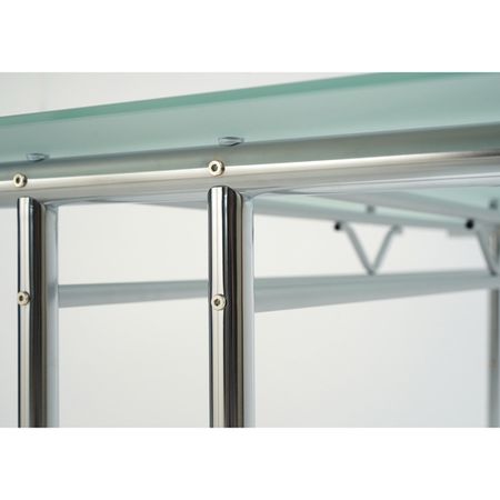höhenverstellbarer Schreibtisch aus Sicherheitsglas