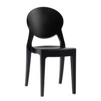 Loungechair | Esszimmerstuhl | oval schwarz