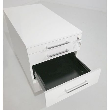 Rollcontainer Schubladenschrank Rollschrank abschließbar weiss weiß