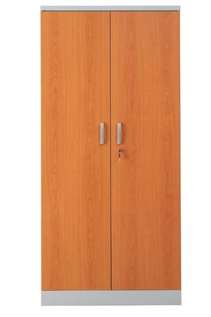 Aktenschrank | Stahlschrank mit Dekortüren 195x92x42 GRAU/ERLE