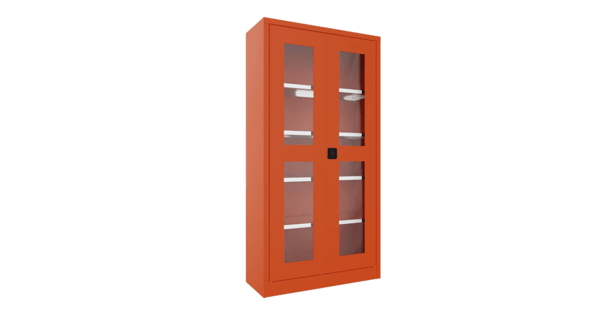 PAVOY Flügeltürschrank | mit Sichtfenstertüren | 195 x 100 x 50 | große Farbauswahl
