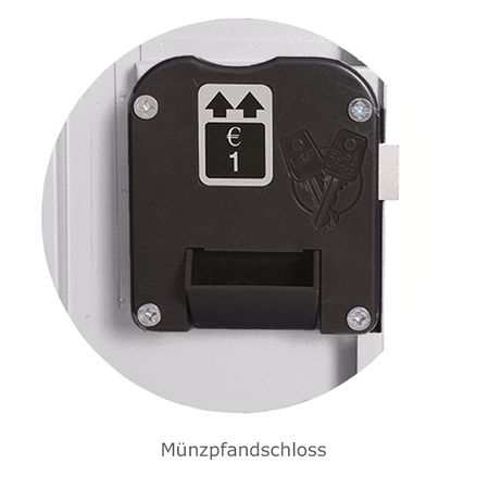 Kleiderstange mit 3 Haken für Spind