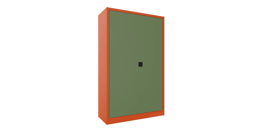 PAVOY Flügeltürschrank | mit Drehgriff und vollverzinkten Fachböden | 195 x 120 x 50 | große Farbauswahl