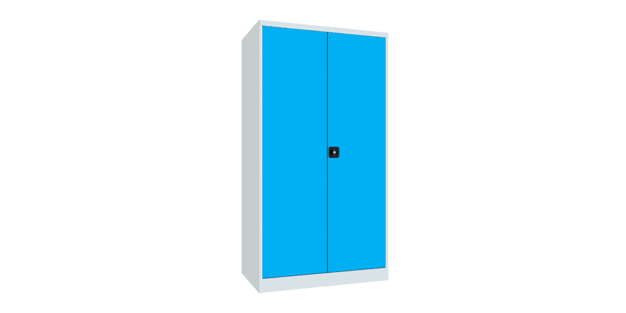 PAVOY Schwerlastschrank Premium mit Flügeltüren | 3 Fachböden + Schubladen 3x7,5 + 1x12,5 + 1x17,5 cm | 195 x 104 x 63 | große Farbauswahl