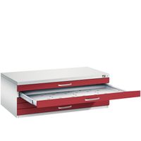 C+P Flachablageschrank 7100 DIN-A1 | Planschrank 5 Schübe | große Farbauswahl