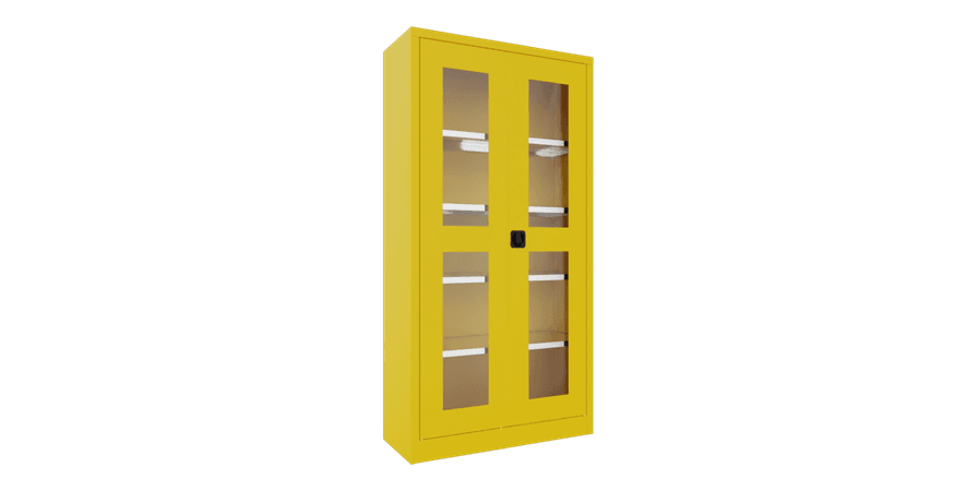 PAVOY Flügeltürschrank | mit Sichtfenstertüren | 195 x 100 x 40 | große Farbauswahl