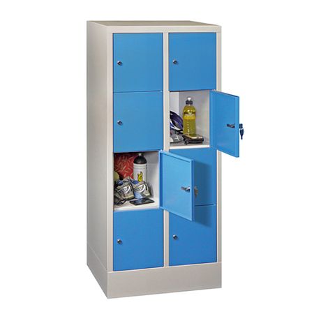 PAVOY Schließfachschrank mit Vollblechtüren | 8 Abteile je 30 cm breit | 151