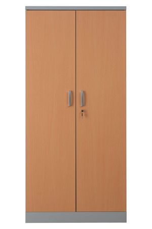 Aktenschrank | Stahlschrank mit Dekortüren 195x92x42 GRAU/BUCHE