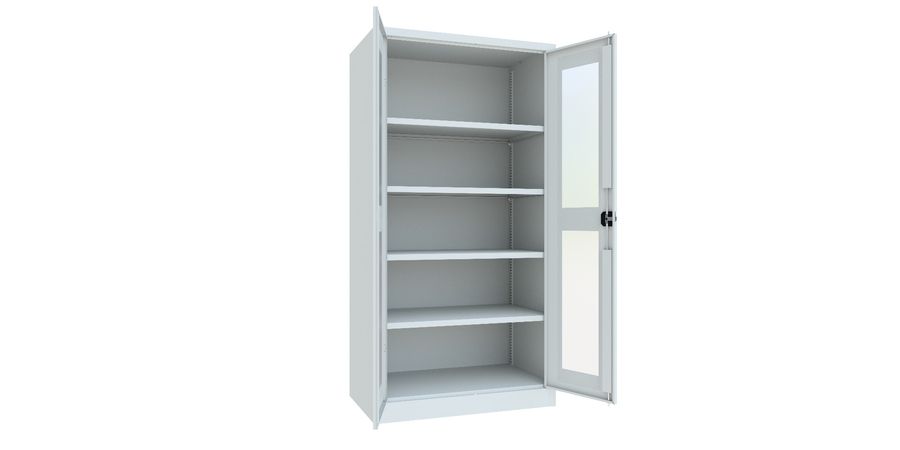 PAVOY Flügeltürschrank | mit Sichtfenstertüren | 195 x 100 x 60 | große Farbauswahl