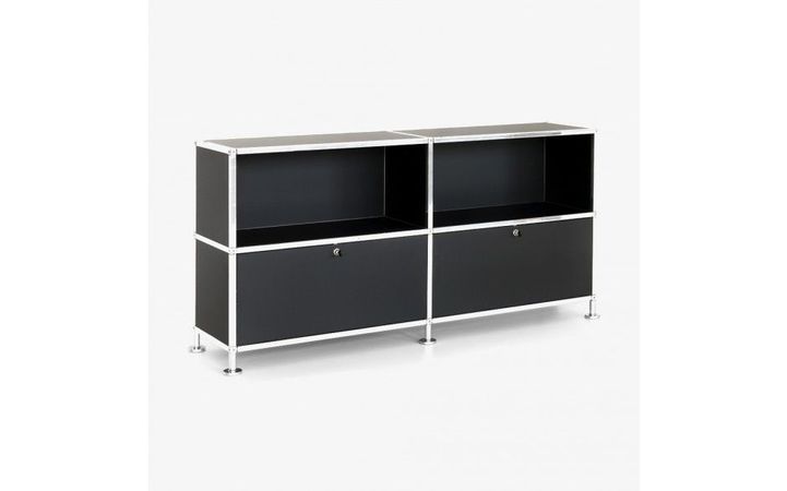 schwarz Sideboard 2 Klapptüren