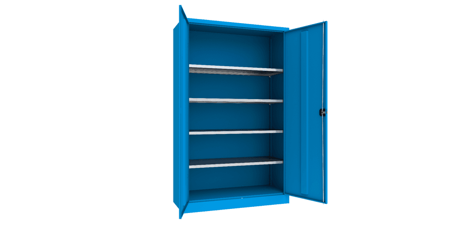 PAVOY Flügeltürschrank | mit Drehgriff und vollverzinkten Fachböden | 195 x 120 x 50 | große Farbauswahl