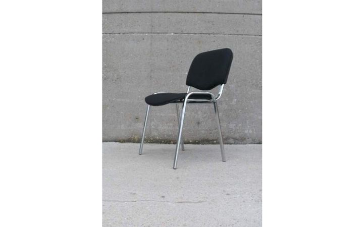 Stapelstuhl | Konferenzstuhl | Polsterstuhl | ISO CHAIR - CHROM/SCHWARZ