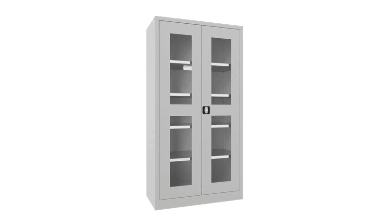 PAVOY Flügeltürschrank | mit Sichtfenstertüren | 195 x 100 x 50 | große Farbauswahl