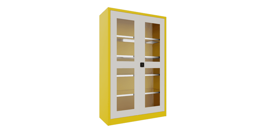 PAVOY Flügeltürschrank | mit Sichtfenstertüren | 195 x 120 x 50 | große Farbauswahl