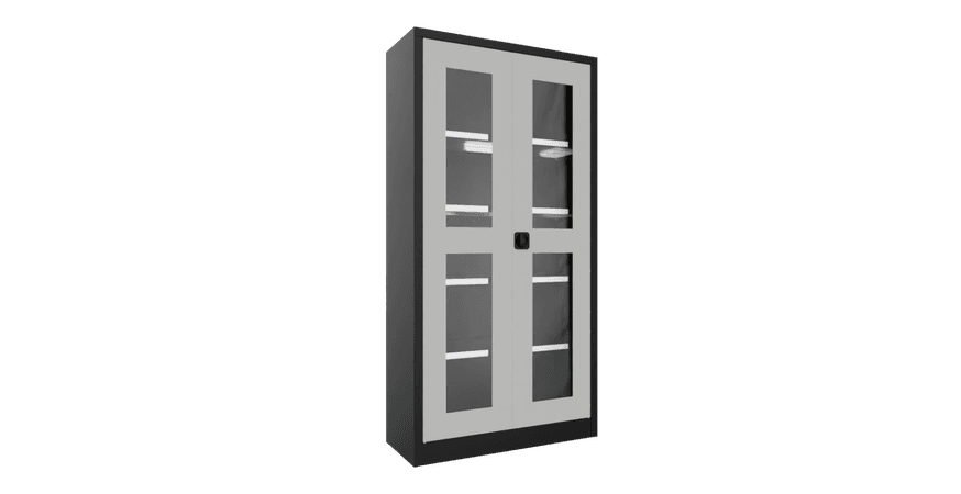 PAVOY Flügeltürschrank | mit Sichtfenstertüren | 195 x 100 x 40 | große Farbauswahl