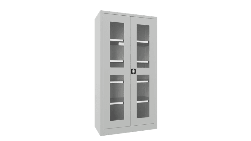 PAVOY Flügeltürschrank | mit Sichtfenstertüren | 195 x 100 x 50 | große Farbauswahl
