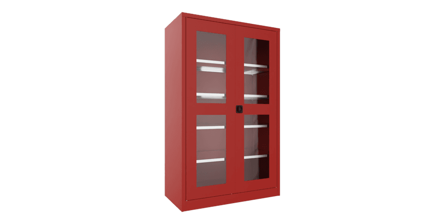 PAVOY Flügeltürschrank | mit Sichtfenstertüren | 195 x 120 x 60 | große Farbauswahl