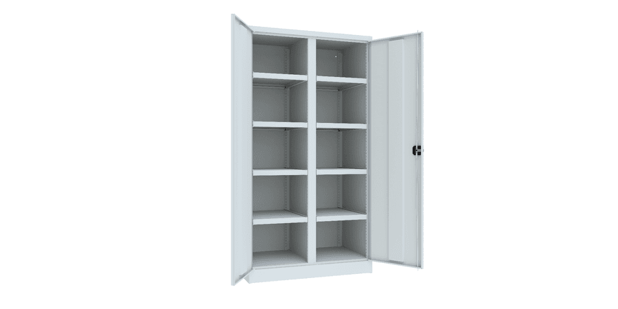 PAVOY Schwerlastschrank Premium mit Trennwand | 8 Fachböden | 195 x 104 x 63 | große Farbauswahl
