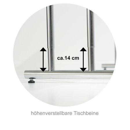 höhenverstellbare Tischbeine Chromeline Schreibtisch Homeoffice
