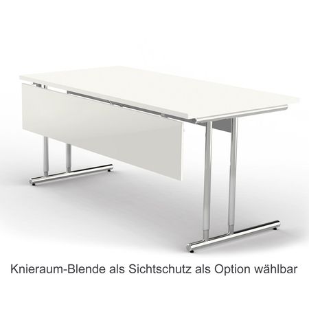 Kabeldurchlassdose Kabelbohrung Tischplatte höhenverstellbarer Schreibtisch weiß
