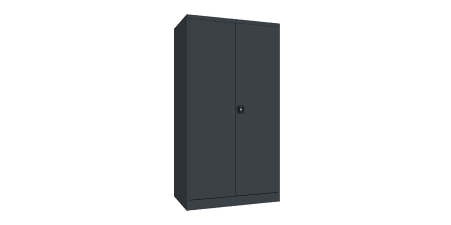 PAVOY Schwerlastschrank Premium mit Trennwand | 6 Fachböden + Schubladen 6x12,5 + 2x17,5 cm | 195 x 104 x 63 | große Farbauswahl