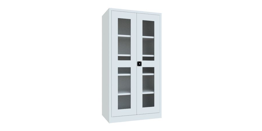 PAVOY Flügeltürschrank | mit Sichtfenstertüren | 195 x 100 x 60 | große Farbauswahl