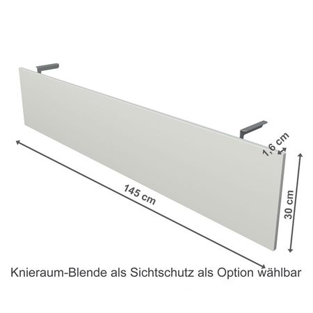 Kabeldurchlassdose Kabelbohrung Tischplatte höhenverstellbarer Schreibtisch anthrazit