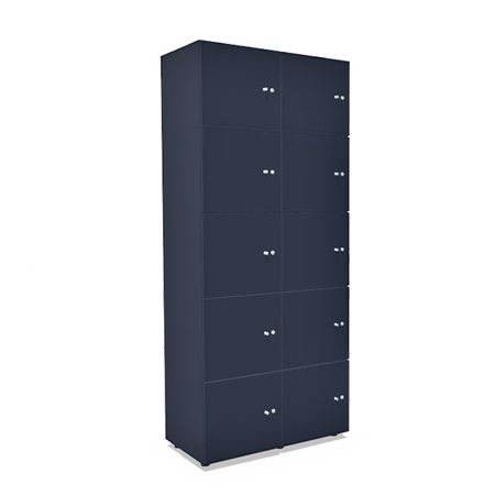 Schließfachschrank Hotel Büroschrank Schließfächer Kleingefachschrank Abteilschrank Holzschrank blau