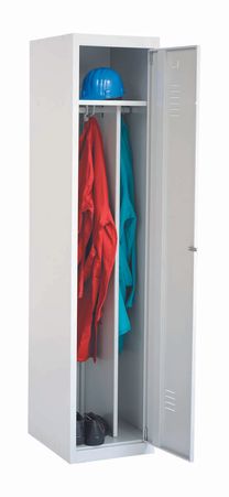 Spind mit einem Abteil und Schwarz-Weiß-Trennung 180x41