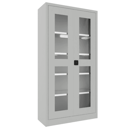 PAVOY Flügeltürschrank | mit Sichtfenstertüren | 195 x 100 x 40 | große Farbauswahl