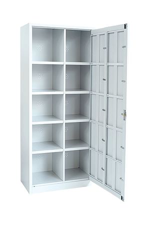 Wäscheschrank | Wäscheausgabeschrank 2 x 5 Abteile 180x74x50