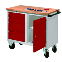 Pavoy Montagewagen | mit 4 Schubladen und geschlossenem Fach | 91,5 x 109 x 60 | große Farbauswahl