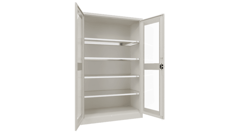 PAVOY Flügeltürschrank | mit Sichtfenstertüren | 195 x 120 x 60 | große Farbauswahl