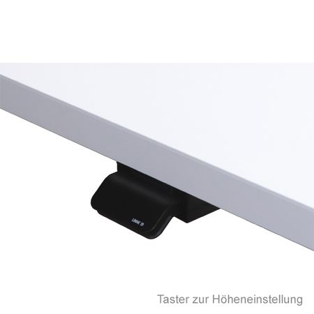 Hammerbacher XMST22 - mit Tastschalter | Sitz-Steh-Arbeitsplatz tonnenform | T-Fuß-Gestell, Taster