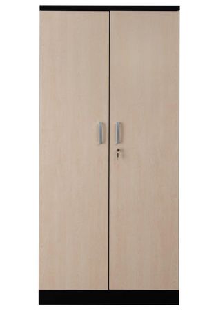 GS Aktenschrank | Stahlschrank mit Dekortüren 195x92x42 SCHWARZ/AHORN